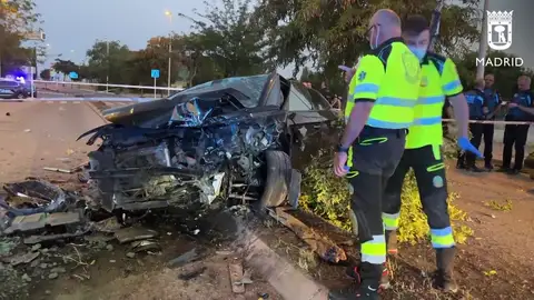 El vídeo del accidente en Madrid El vídeo del accidente en Madrid