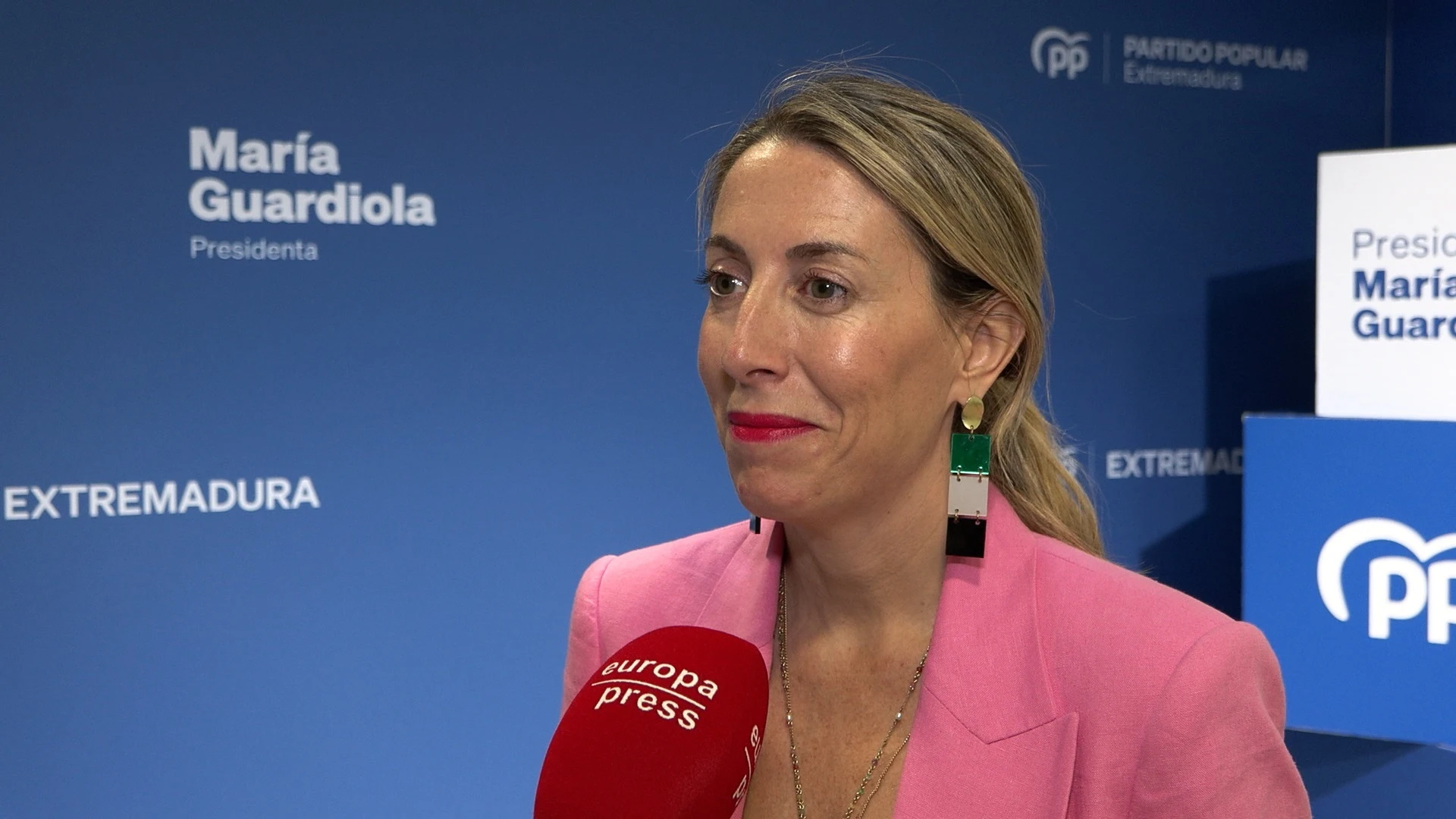 La presidenta del PP en Extremadura, Mar&iacute;a Guardiola