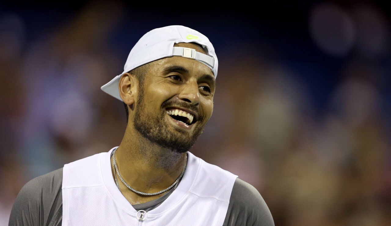 Nick Kyrgios en un partido de tenis en 2022