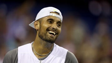 Nick Kyrgios en un partido de tenis en 2022