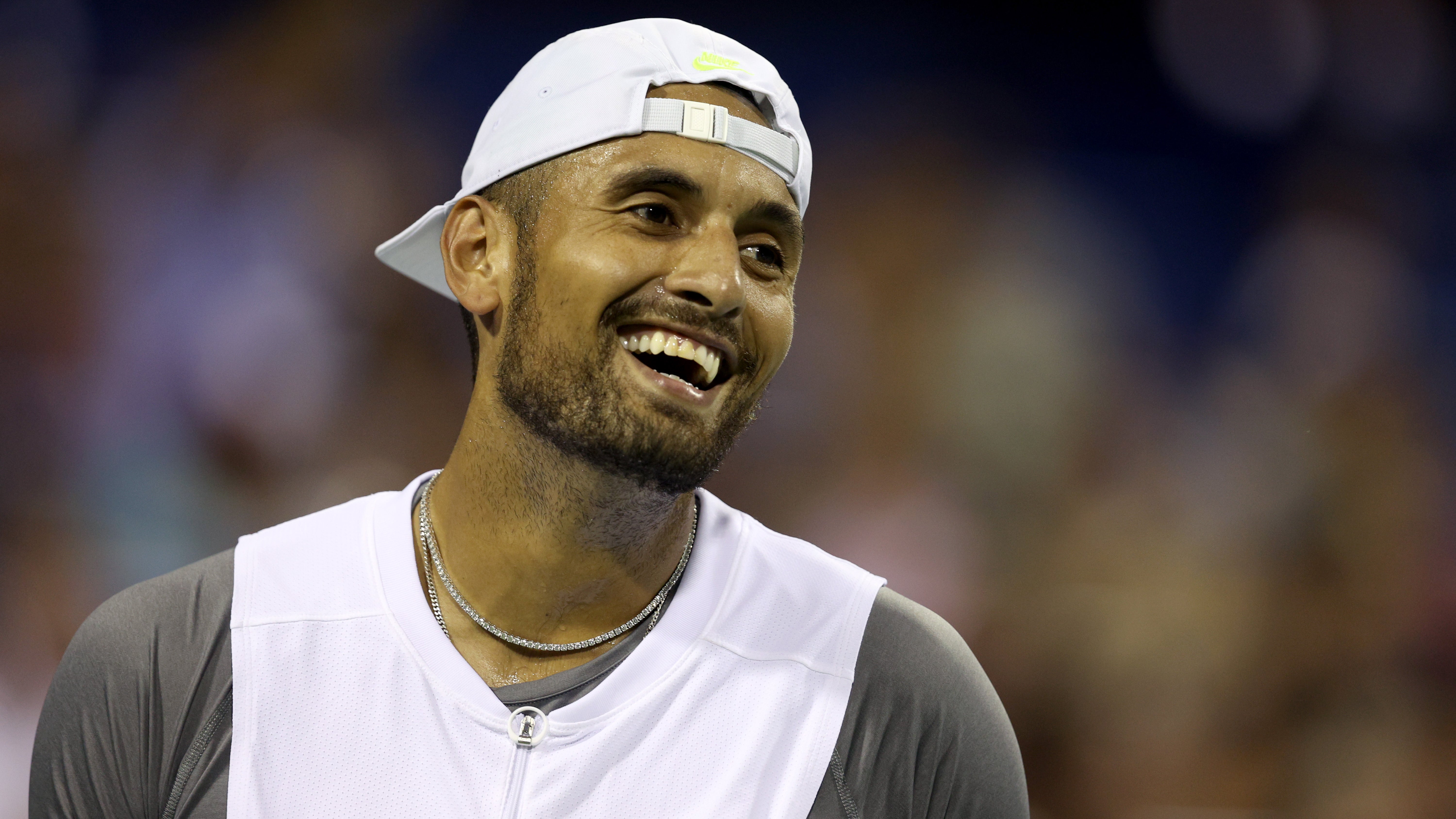 Nick Kyrgios en un partido de tenis en 2022