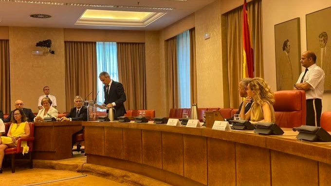 Tom&aacute;s Caballero, en su discurso en el acto de homenaje a las v&iacute;ctimas del terrorismo