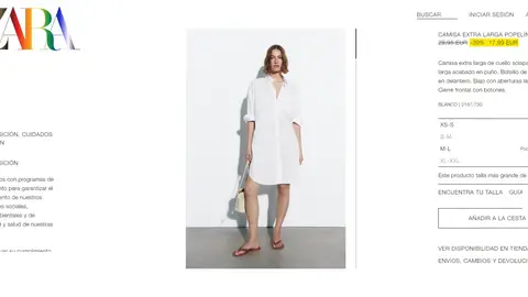 Camisa blanca larga Camisa blanca larga