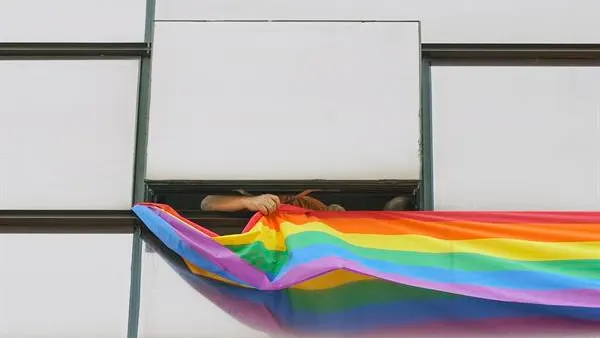 Bandera LGTBI en las Cortes de Castilla y León Bandera LGTBI en las Cortes de Castilla y León