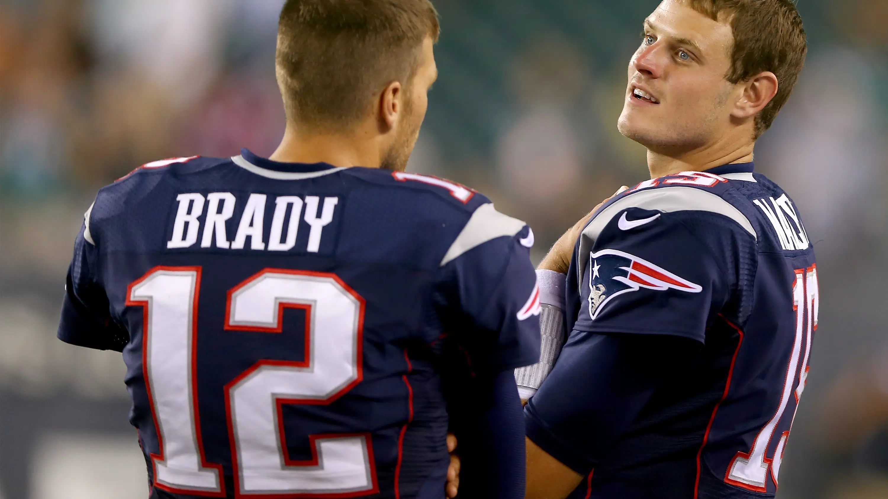 Tom Brady y Ryan Mallett en un partido con los Patriots Tom Brady y Ryan Mallett en un partido con los Patriots