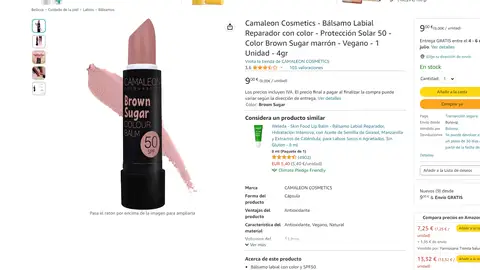 Camaleon Cosmetics Bálsamo labial reparador con color Camaleon Cosmetics Bálsamo labial reparador con color