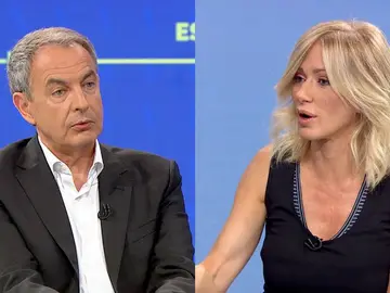 Zapatero, en Espejo Público. Zapatero, en Espejo Público.