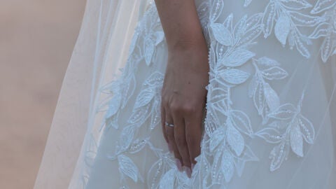 Detalles del vestido de novia de Edurne