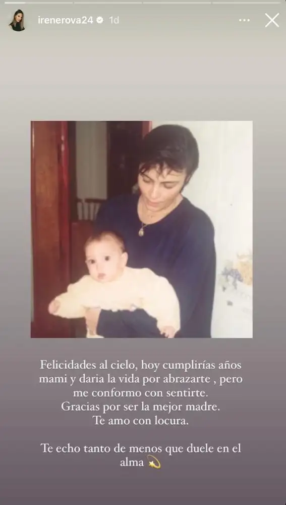Irene Rosales felicita el cumpleaños a su madre fallecida