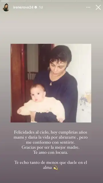 Irene Rosales felicita el cumpleaños a su madre fallecida Irene Rosales felicita el cumpleaños a su madre fallecida