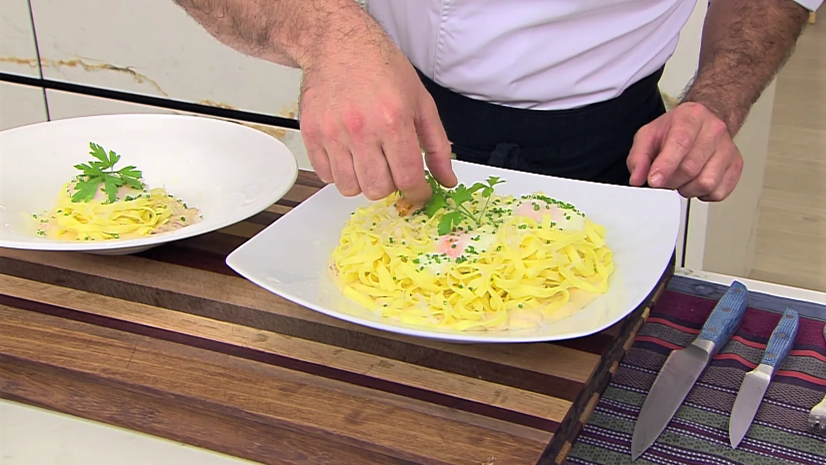 Receta de Joseba Arguiñano: Pasta carbonara con huevo poché Receta de Joseba Arguiñano: Pasta carbonara con huevo poché
