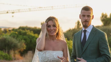 El vestido de novia de Edurne: Todos los detalles del romántico diseño para su boda con David De Gea