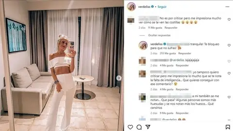 Verdeliss responde a las críticas sobre su cuerpo Verdeliss responde a las críticas sobre su cuerpo