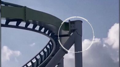 Pánico en un parque de atracciones por una grieta en la montaña rusa más alta de EEUU