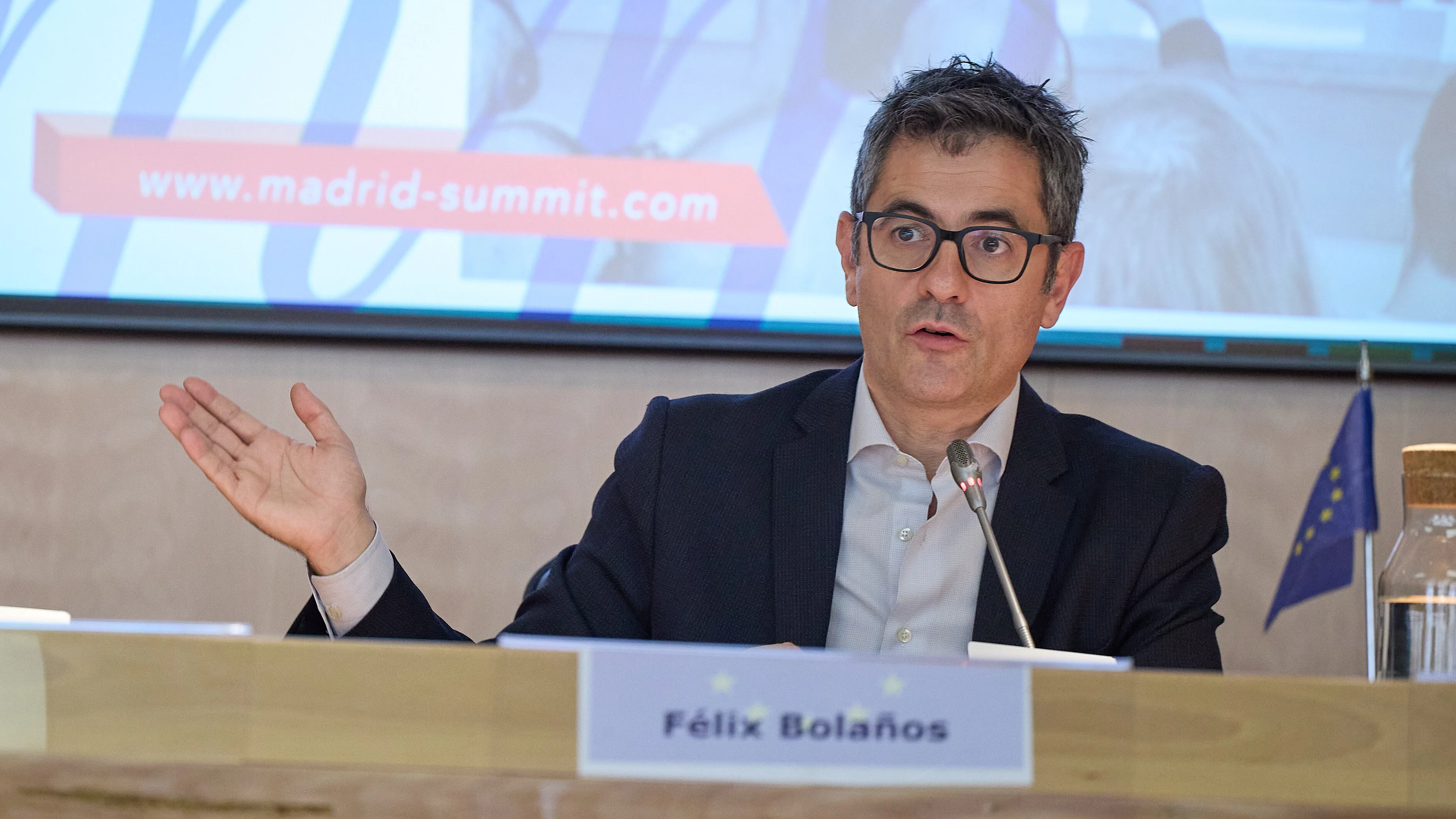 El ministro de la Presidencia, Relaciones con las Cortes y Memoria Democr&aacute;tica, F&eacute;lix Bola&ntilde;os