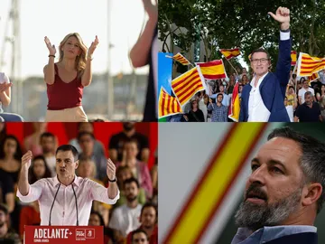 PP, PSOE, Sumar y Vox PP, PSOE, Sumar y Vox