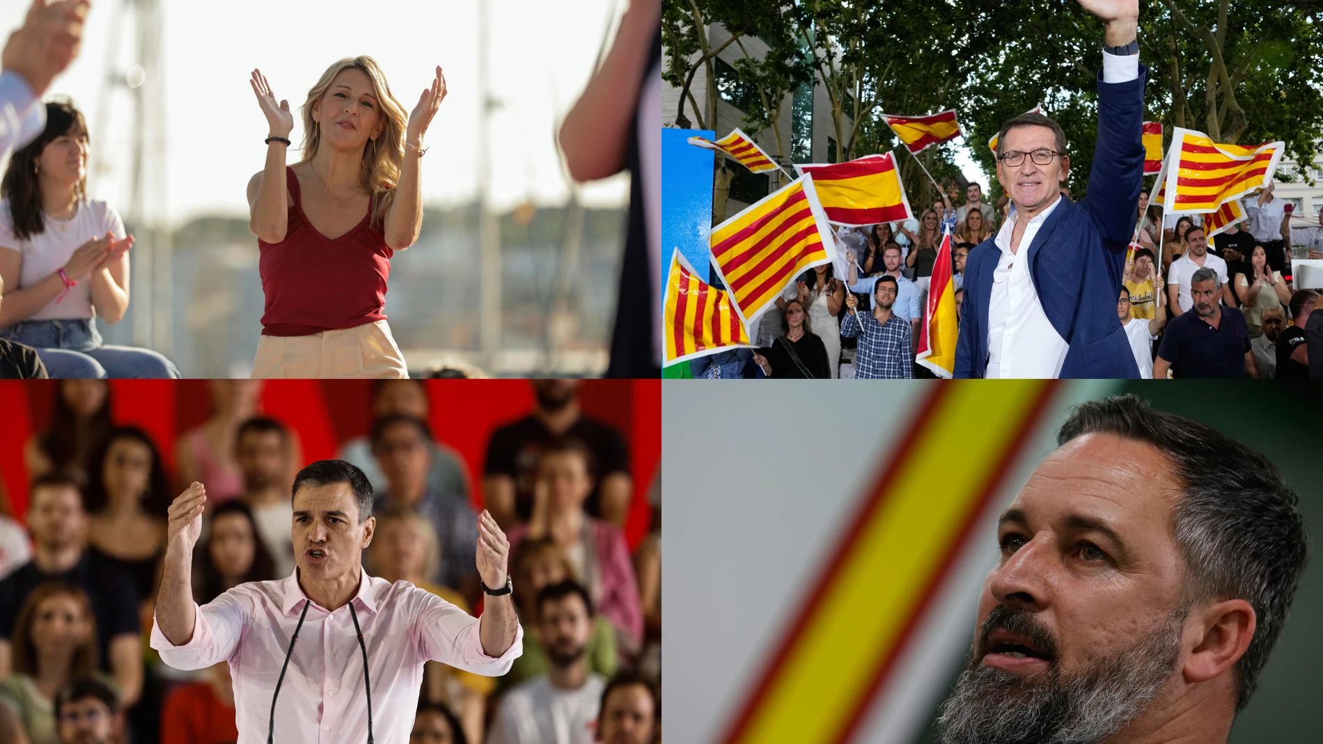 PP, PSOE, Sumar y Vox