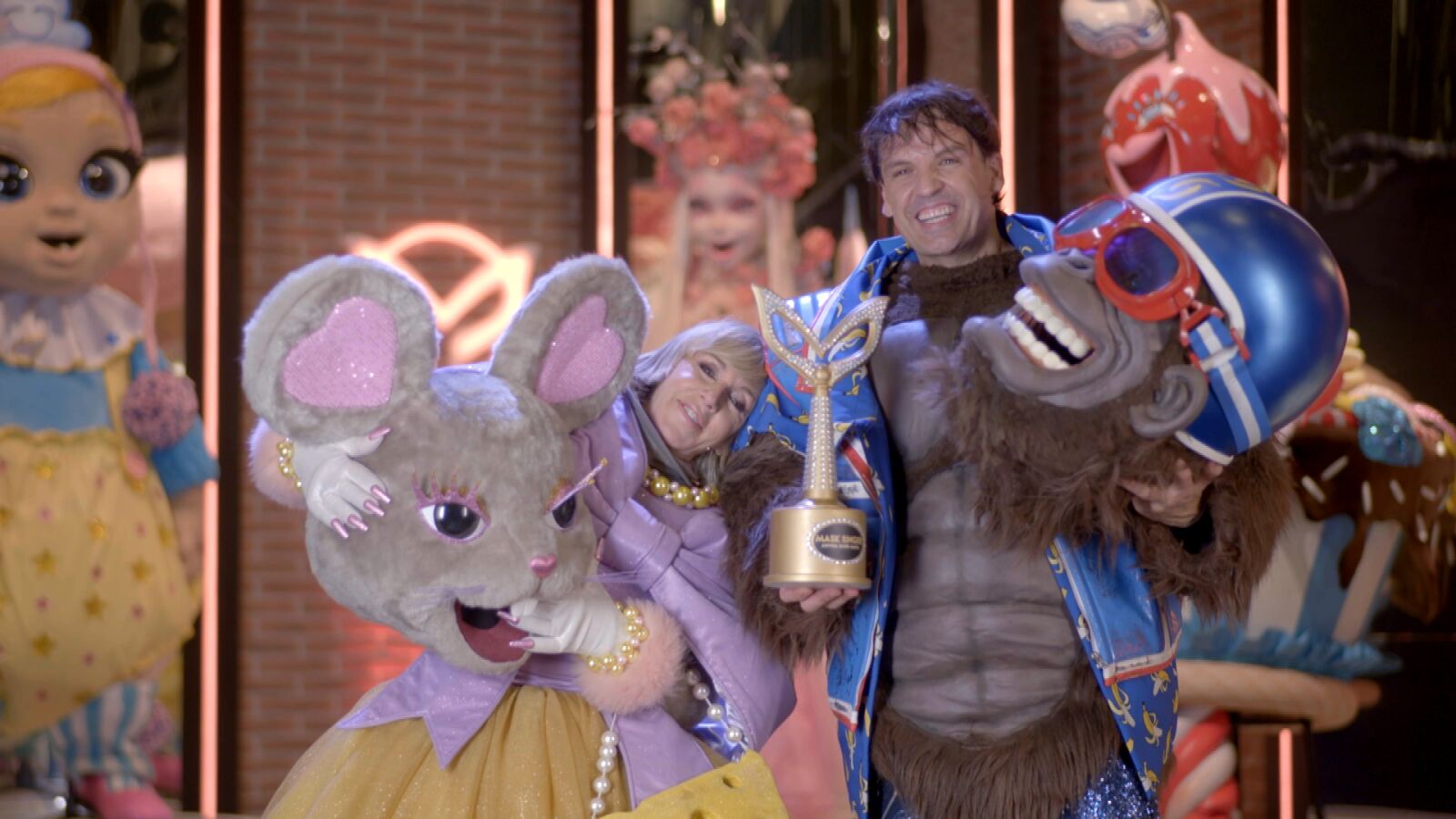 Así celebraron en el backstage Morientes y Ana Torroja su victoria en 'Mask Singer'