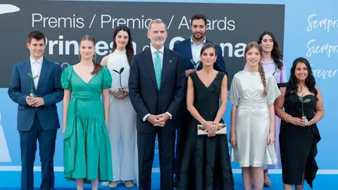 El rey Felipe, la reina Letizia, la princesa Leonor y la infanta Sofía en los 'Premios Fundación Princesa de Girona 2023' El rey Felipe, la reina Letizia, la princesa Leonor y la infanta Sofía en los 'Premios Fundación Princesa de Girona 2023'