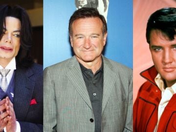 Michael Jackson, Robin Williams y Elvis Presley