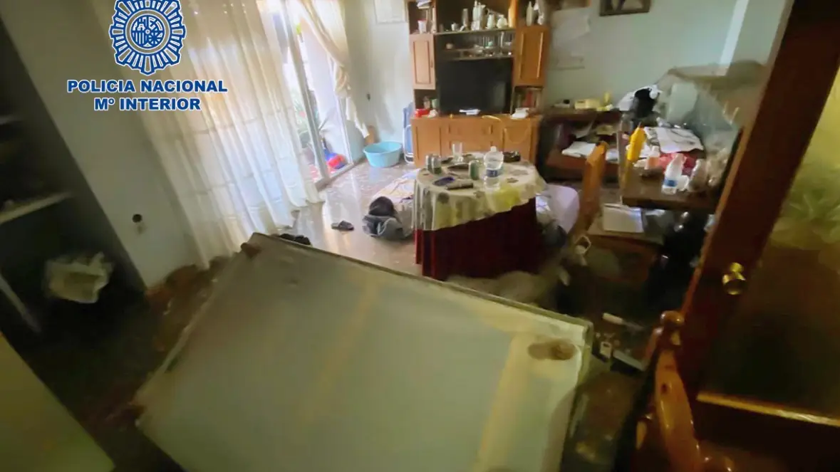 La vivienda del detenido en Almería La vivienda del detenido en Almería