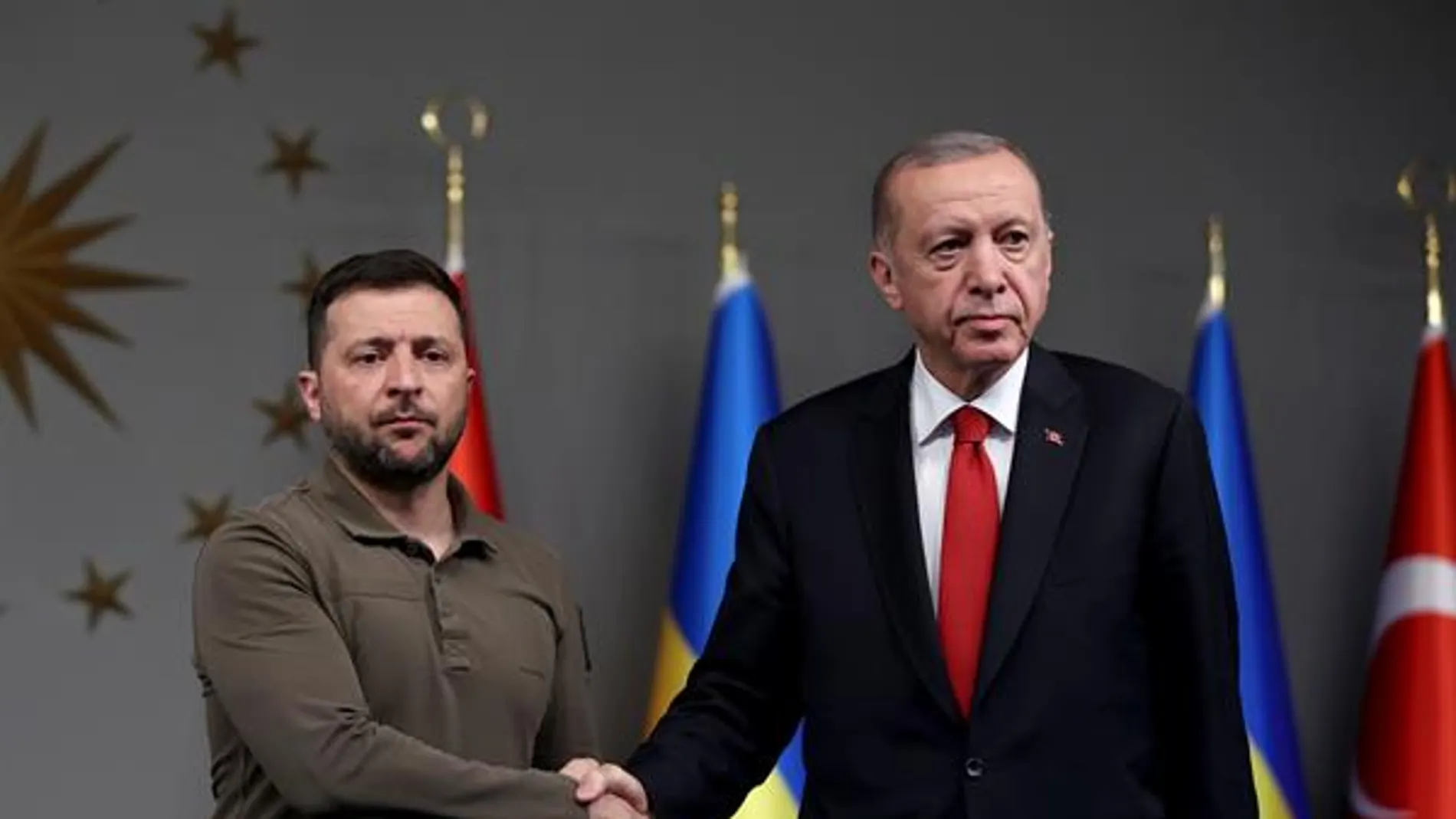 El presidente Zelenski y su homólogo turco Erdogan