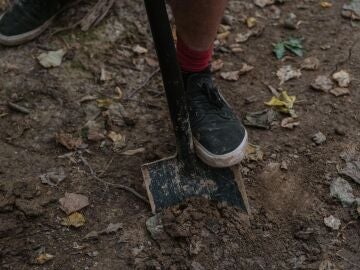 Imagen de recurso de una persona excavando en un jardín