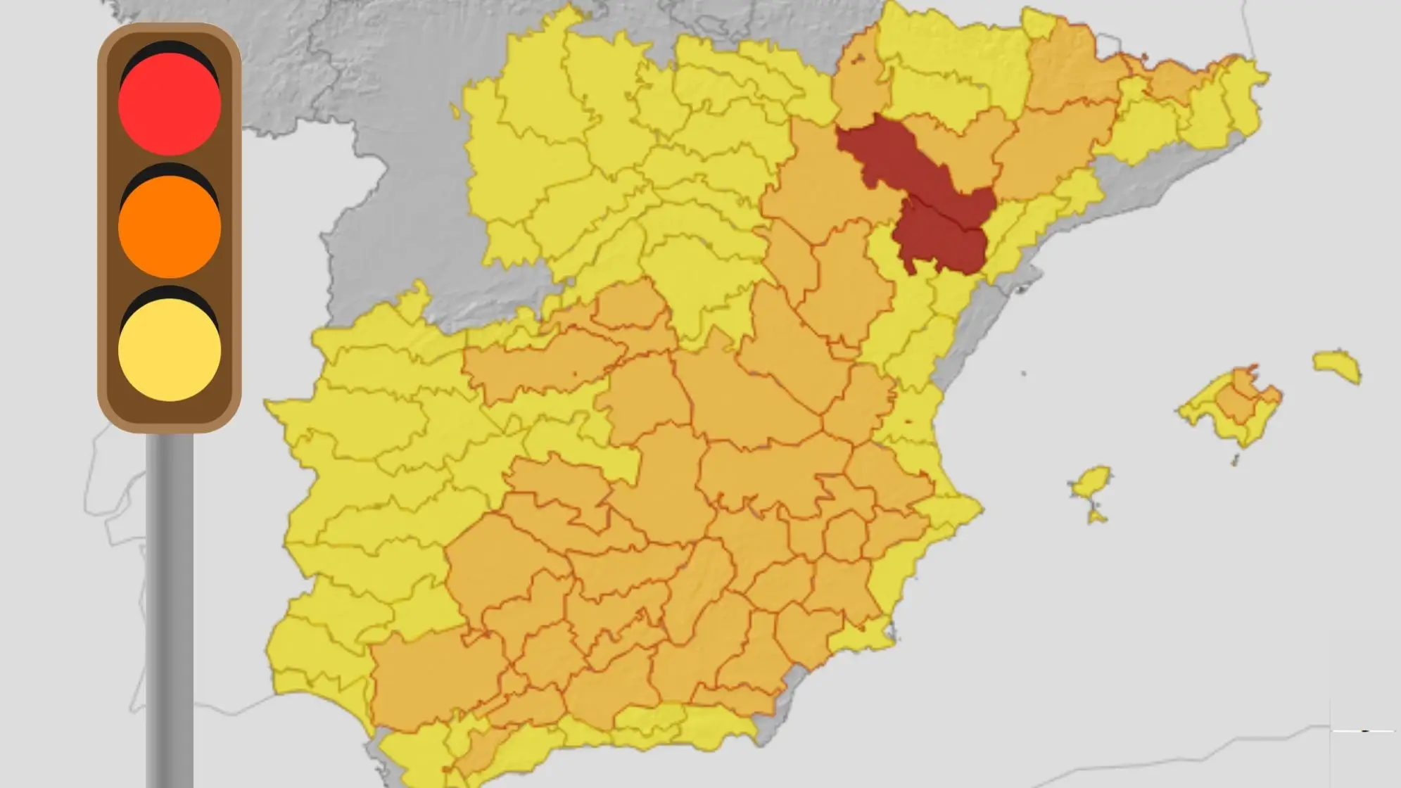 Mapa térmico de la segunda ola de calor Mapa térmico de la segunda ola de calor