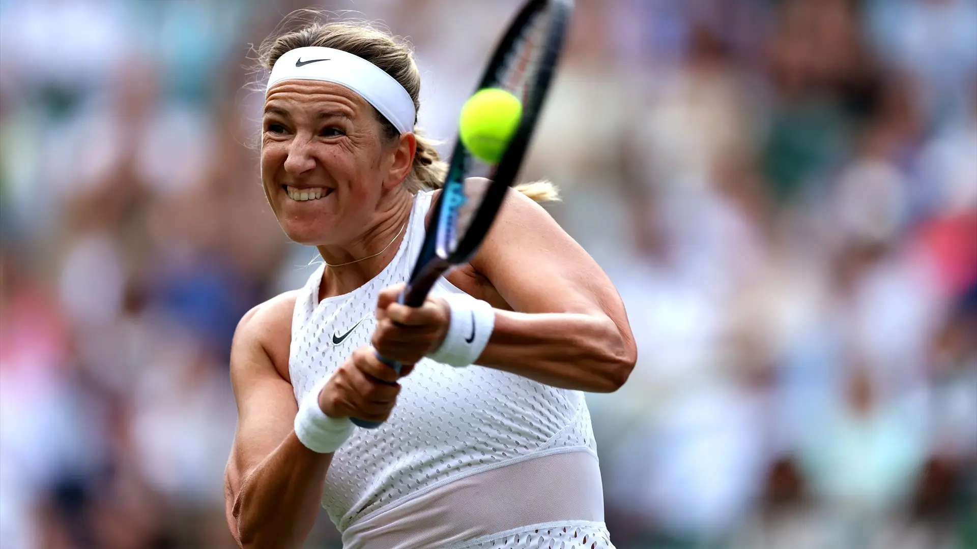 Victoria Azarenka durante los octavos de final de Wimbledon Victoria Azarenka durante los octavos de final de Wimbledon
