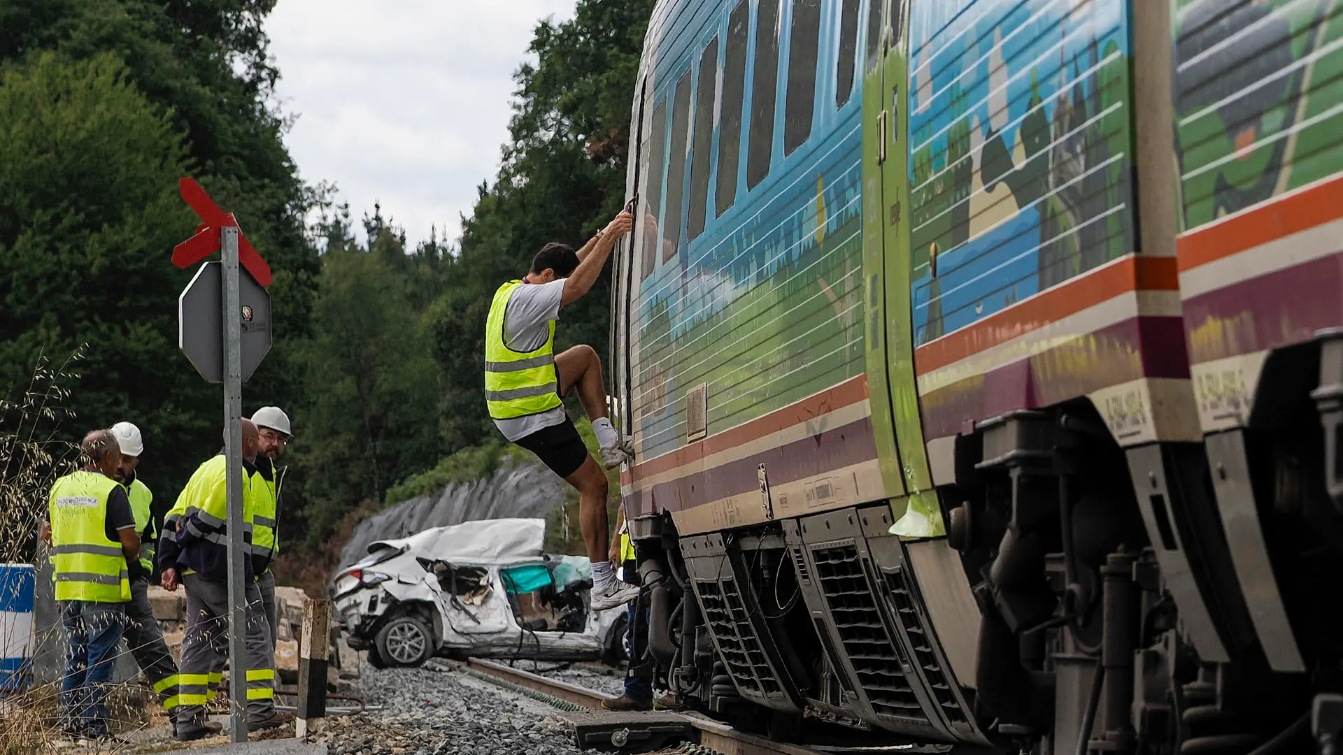 Accidente entre un tren y un coche este miércoles en Lugo Accidente entre un tren y un coche este miércoles en Lugo