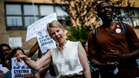Cynthia Nixon cuando intentó ser gobernadora de Nueva York Cynthia Nixon cuando intentó ser gobernadora de Nueva York