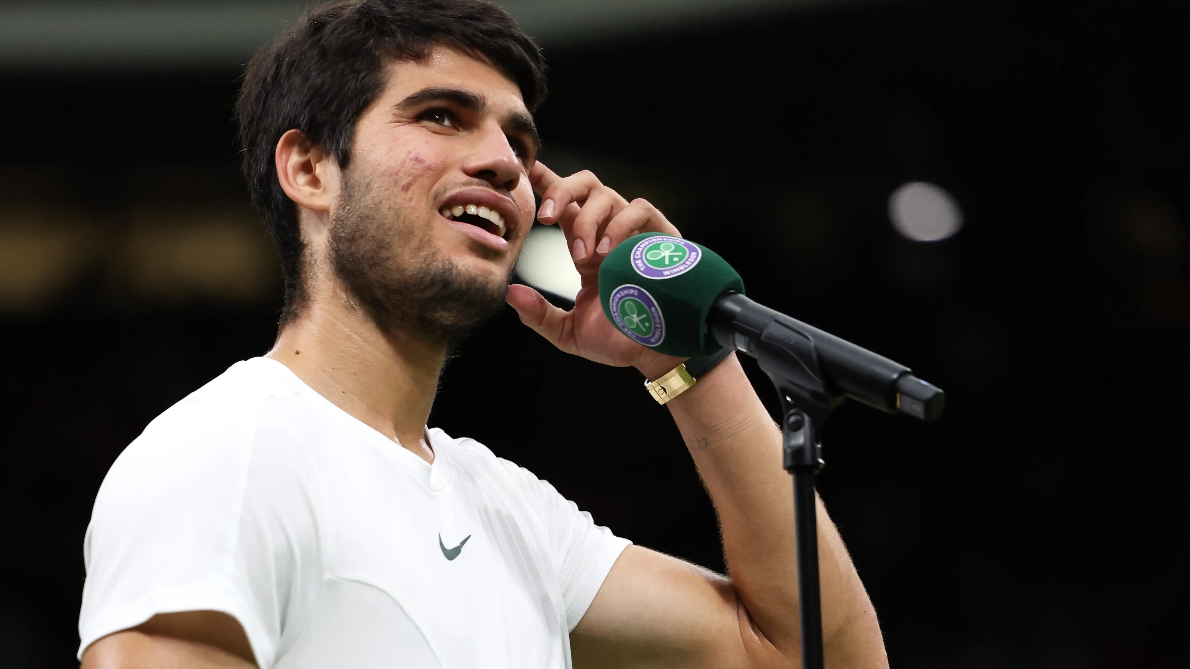 Carlos Alcaraz, tras clasificarse a su primera final de Wimbledon