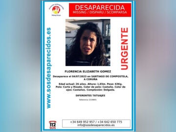 La joven desaparecida en Santiago