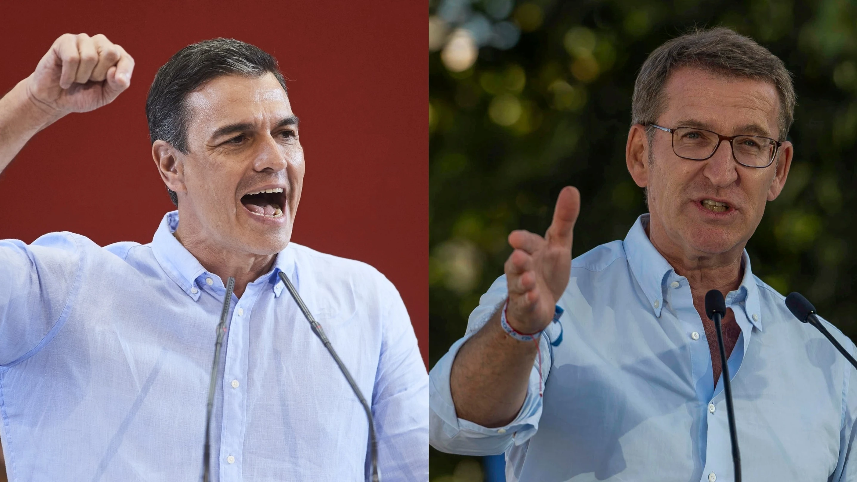 Pedro S&aacute;nchez y Alberto N&uacute;&ntilde;ez Feij&oacute;o