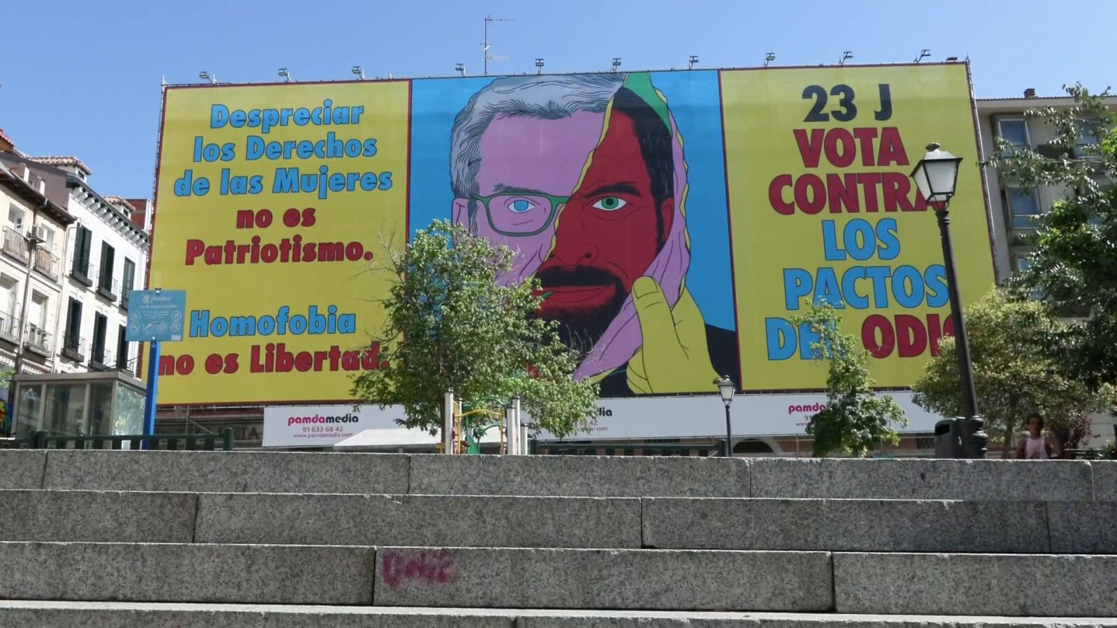 La 'guerra de las lonas' protagoniza la campaña de las elecciones generales del 23J