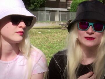 hermanas italianas con albinismo