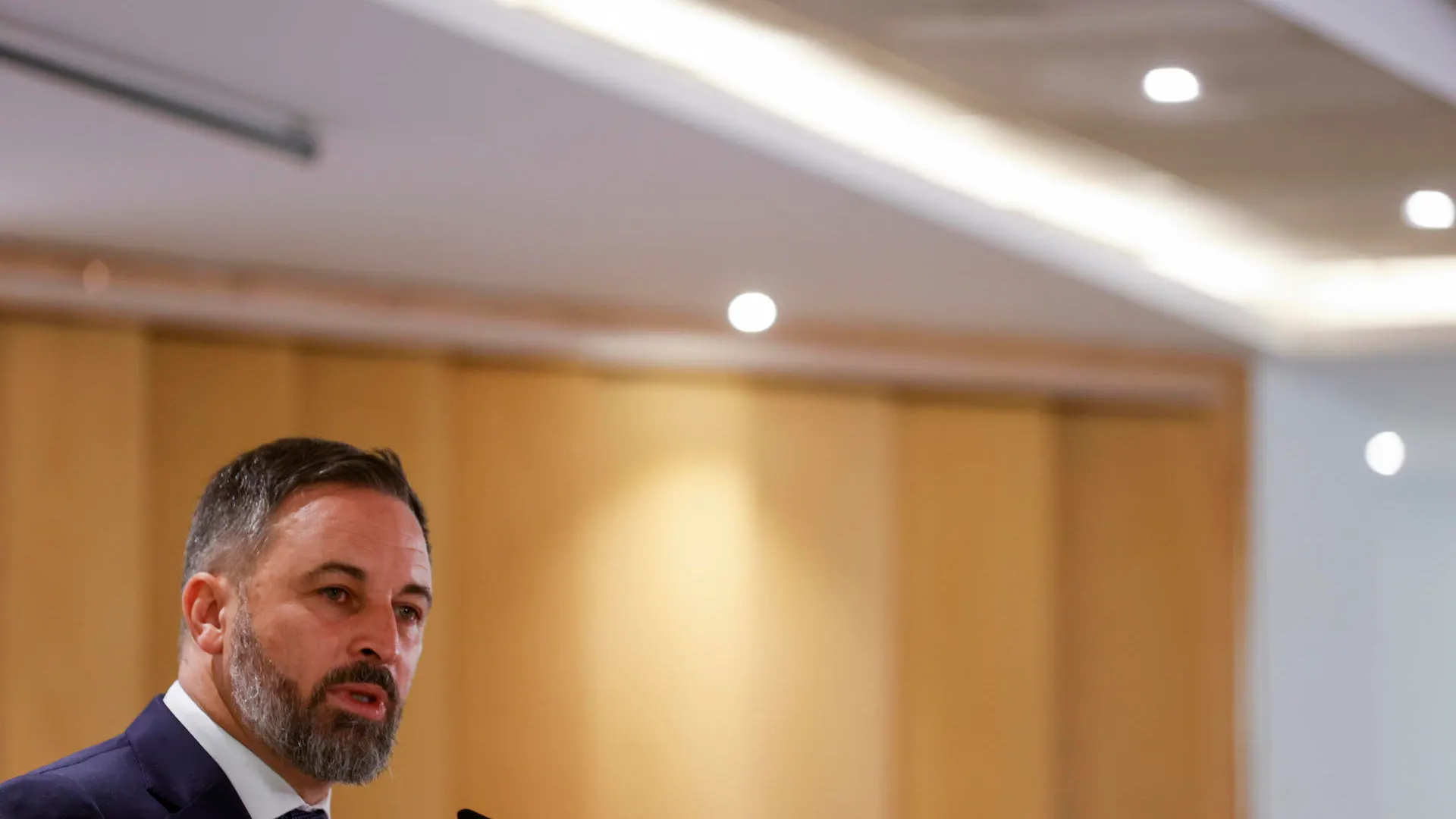 El presidente de Vox, Santiago Abascal El presidente de Vox, Santiago Abascal