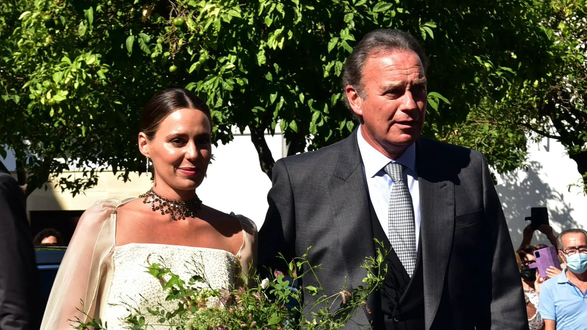 Bertín Osborne junto a su hija Claudia el día de su boda