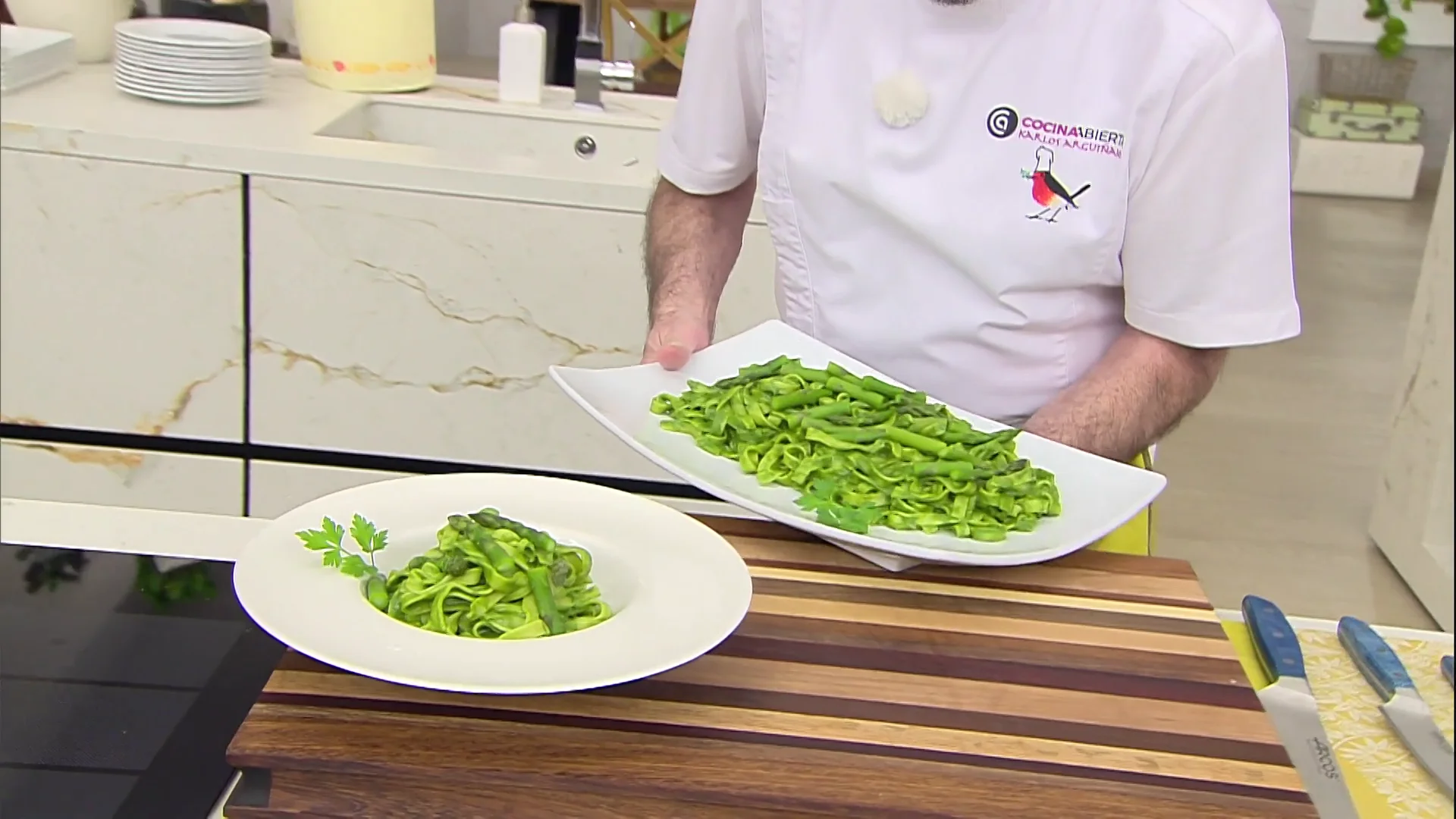 Receta barata, fácil y saludable de Arguiñano: tallarines verdes Receta barata, fácil y saludable de Arguiñano: tallarines verdes