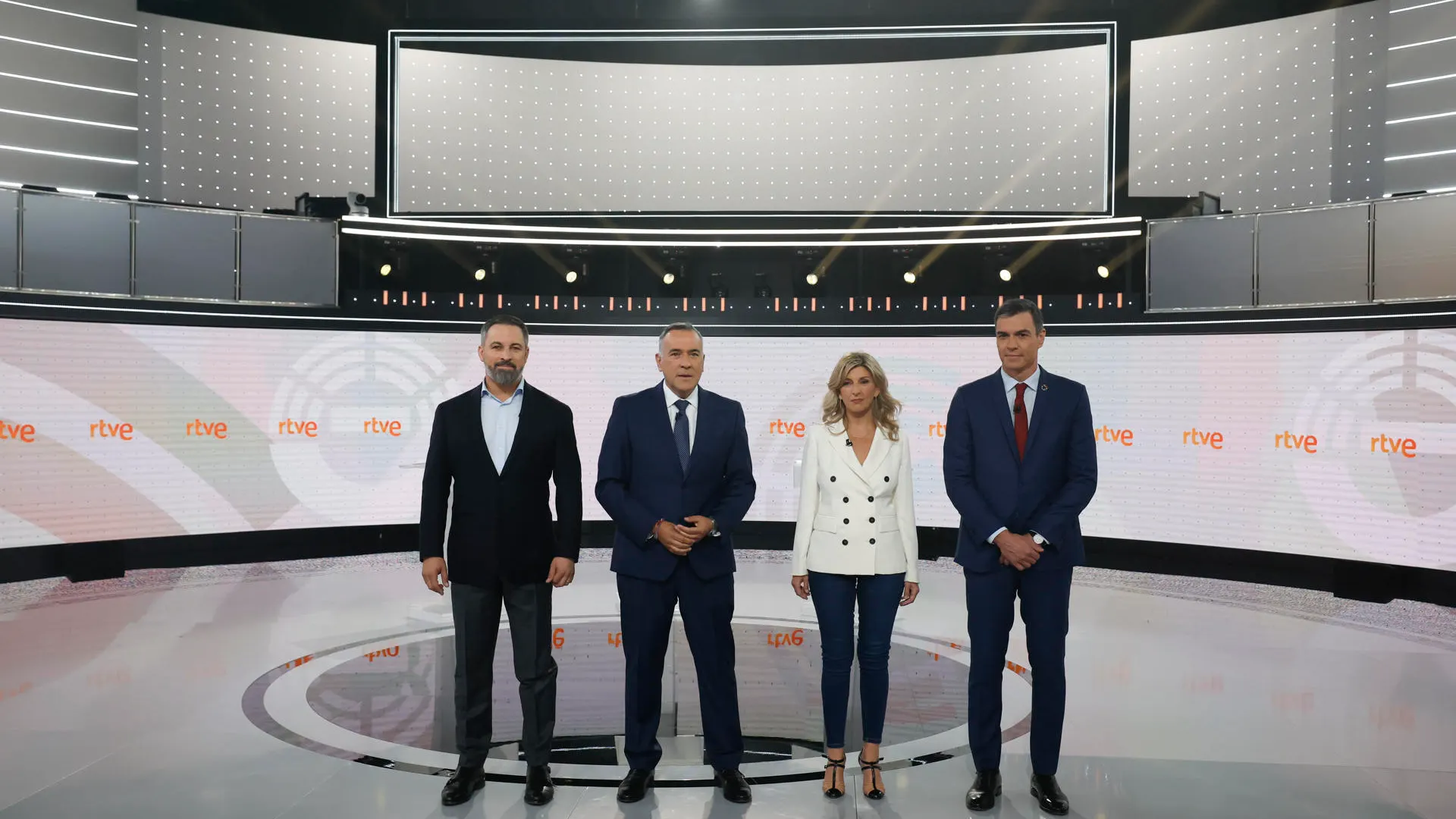 Santiago Abascal, Yolanda D&iacute;az y Pedro S&aacute;nchez