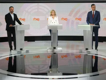 Santiago Abascal, Yolanda Díaz y Pedro Sánchez Santiago Abascal, Yolanda Díaz y Pedro Sánchez