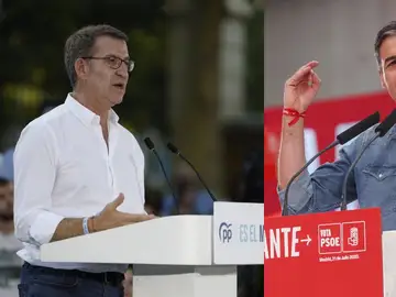 Alberto Núñez Feijóo y Pedro Sánchez Alberto Núñez Feijóo y Pedro Sánchez