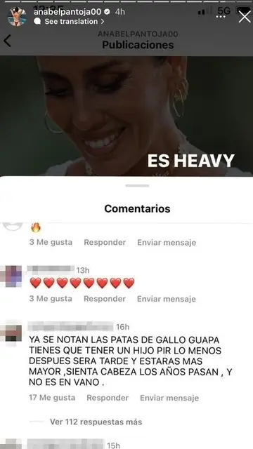 Anabel Pantoja comparte uno de los comentarios que ha recibido Anabel Pantoja comparte uno de los comentarios que ha recibido