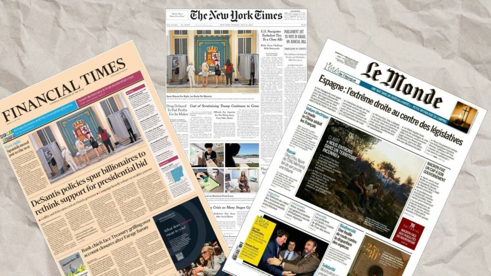 Incertidumbre, limbo o lío político es lo que destaca la prensa internacional de las elecciones españolas