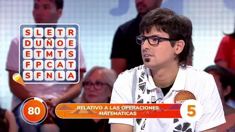 Moisés muestra su lado más sólido en la ‘Sopa de Letras’: un solo fallo frena su racha brillante Moisés muestra su lado más sólido en la ‘Sopa de Letras’: un solo fallo frena su racha brillante