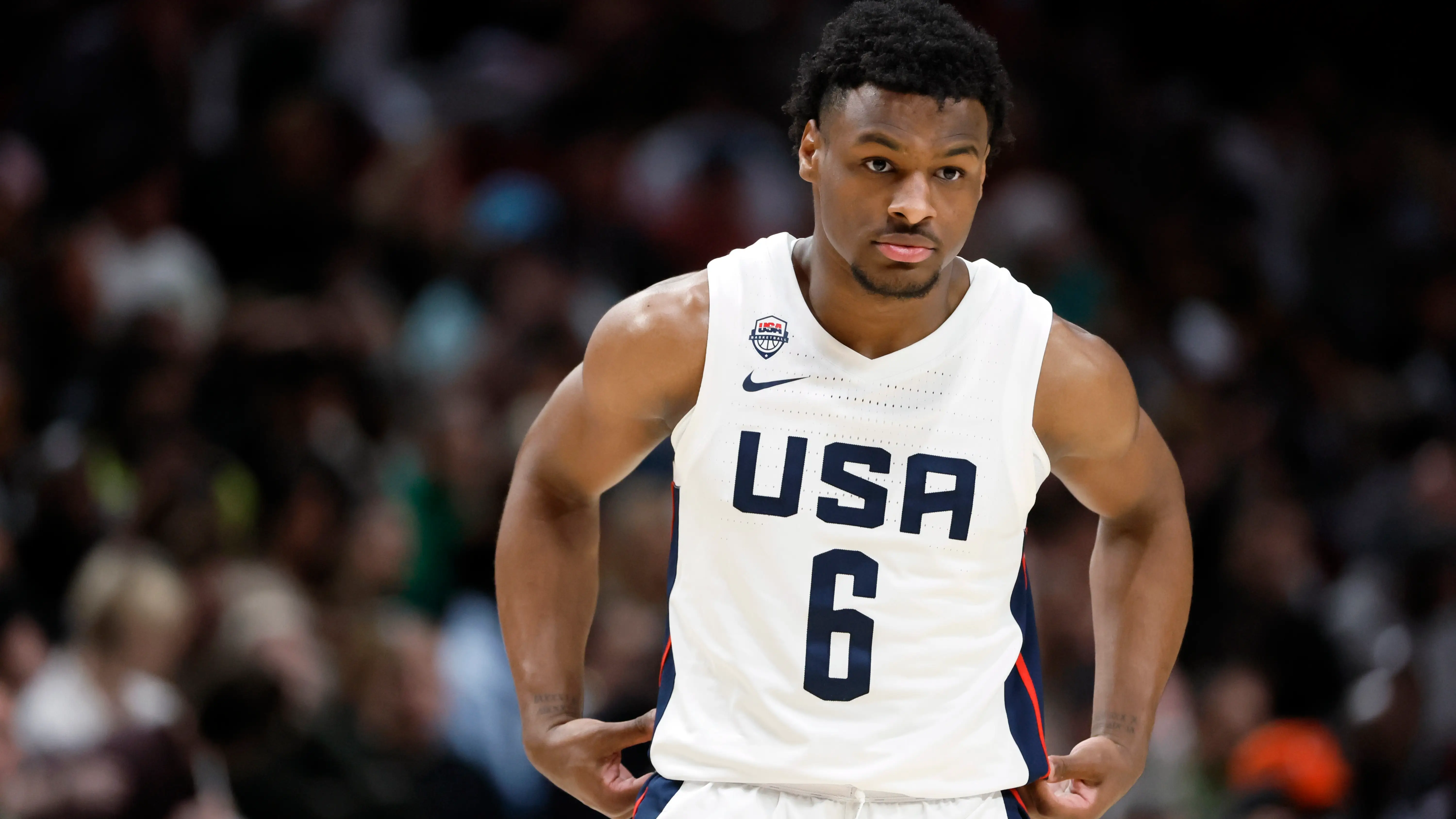 Bronny James, hijo de la estrella del baloncesto LeBron James Bronny James, hijo de la estrella del baloncesto LeBron James