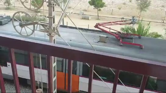 Pánico en un tren de Rodalies en Canet de Mar (Barcelona)