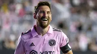 Leo Messi, sonriente en su segundo partido con el Inter Miami Leo Messi, sonriente en su segundo partido con el Inter Miami