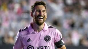 Leo Messi, sonriente en su segundo partido con el Inter Miami