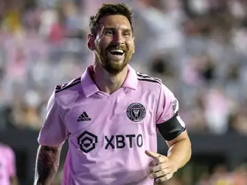 Leo Messi, sonriente en su segundo partido con el Inter Miami Leo Messi, sonriente en su segundo partido con el Inter Miami